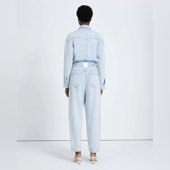 7 For All Mankind Denim Lustre Balloon Sleeve Jumpsuit ✨ Isadora | so soft!! - Picture 14 of 15